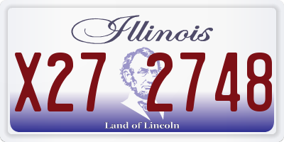IL license plate X272748