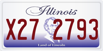 IL license plate X272793