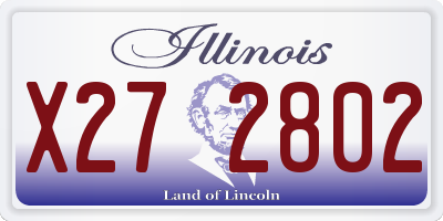 IL license plate X272802