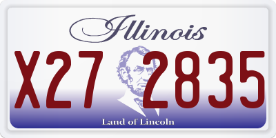 IL license plate X272835