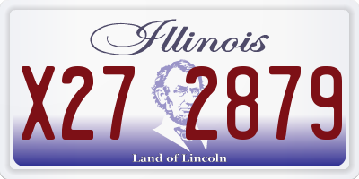 IL license plate X272879