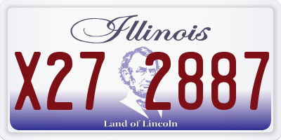 IL license plate X272887