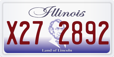 IL license plate X272892