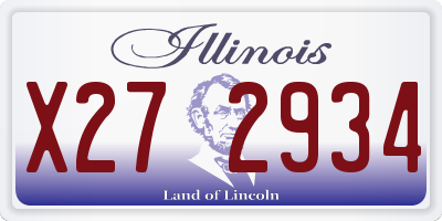 IL license plate X272934