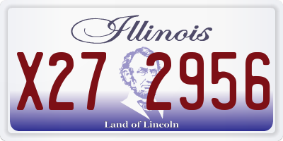 IL license plate X272956
