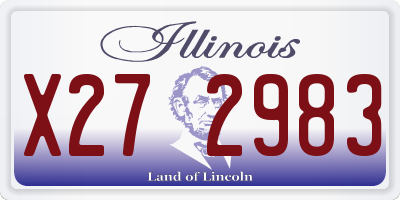 IL license plate X272983