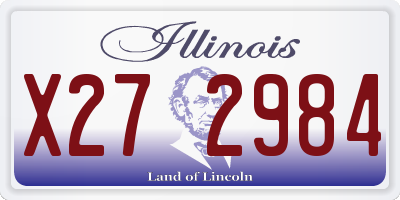 IL license plate X272984