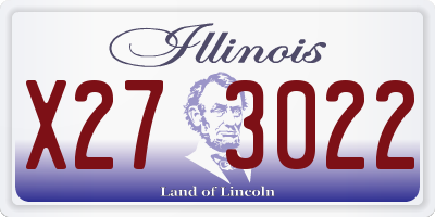 IL license plate X273022