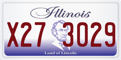 IL license plate X273029