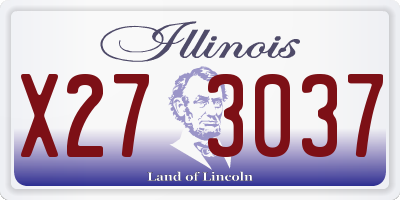IL license plate X273037
