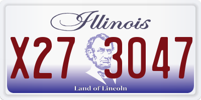 IL license plate X273047