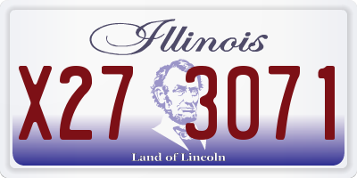 IL license plate X273071