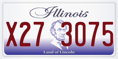 IL license plate X273075
