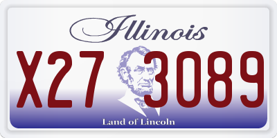 IL license plate X273089