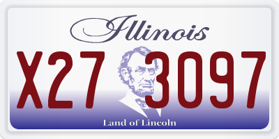 IL license plate X273097