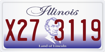IL license plate X273119