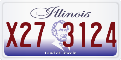 IL license plate X273124