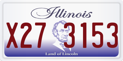 IL license plate X273153