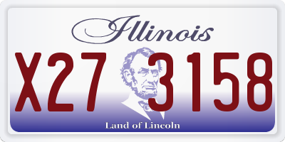 IL license plate X273158