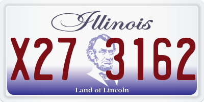 IL license plate X273162