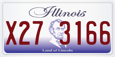 IL license plate X273166