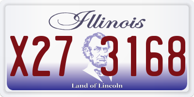 IL license plate X273168
