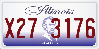 IL license plate X273176