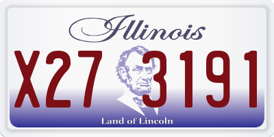 IL license plate X273191