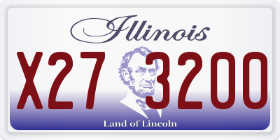 IL license plate X273200
