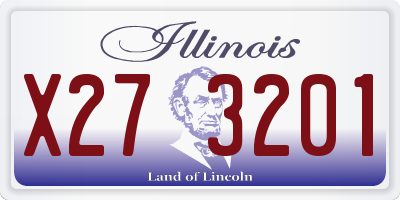 IL license plate X273201