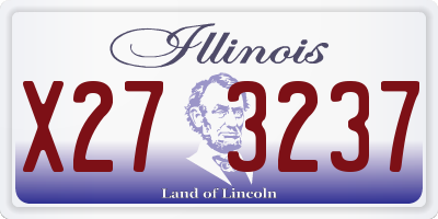 IL license plate X273237
