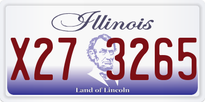 IL license plate X273265