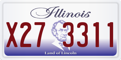 IL license plate X273311