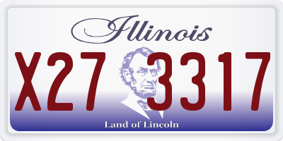 IL license plate X273317