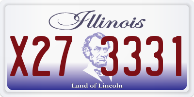IL license plate X273331