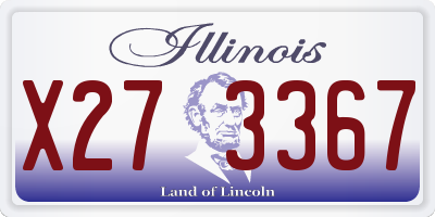 IL license plate X273367
