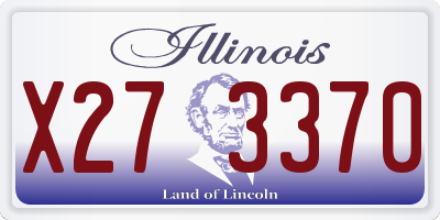 IL license plate X273370