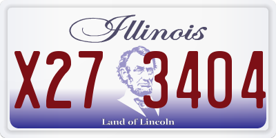 IL license plate X273404