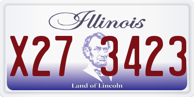 IL license plate X273423