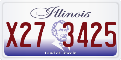 IL license plate X273425