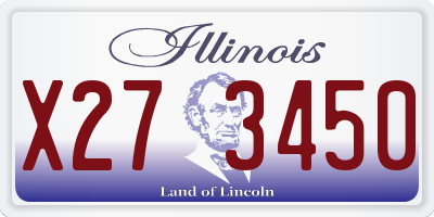 IL license plate X273450