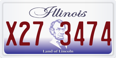 IL license plate X273474