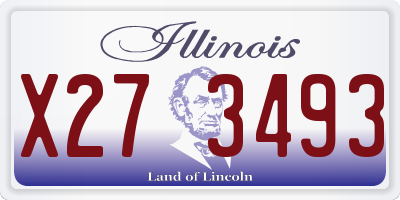 IL license plate X273493