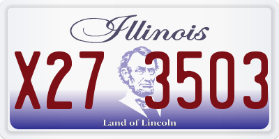 IL license plate X273503