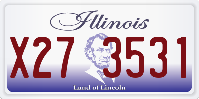 IL license plate X273531