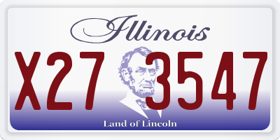 IL license plate X273547