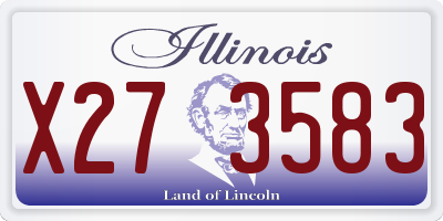 IL license plate X273583