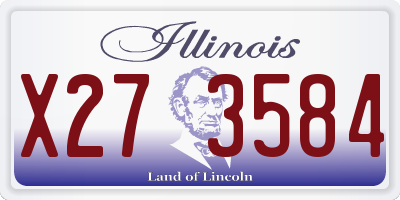 IL license plate X273584