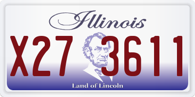 IL license plate X273611