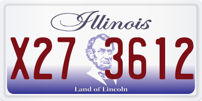 IL license plate X273612